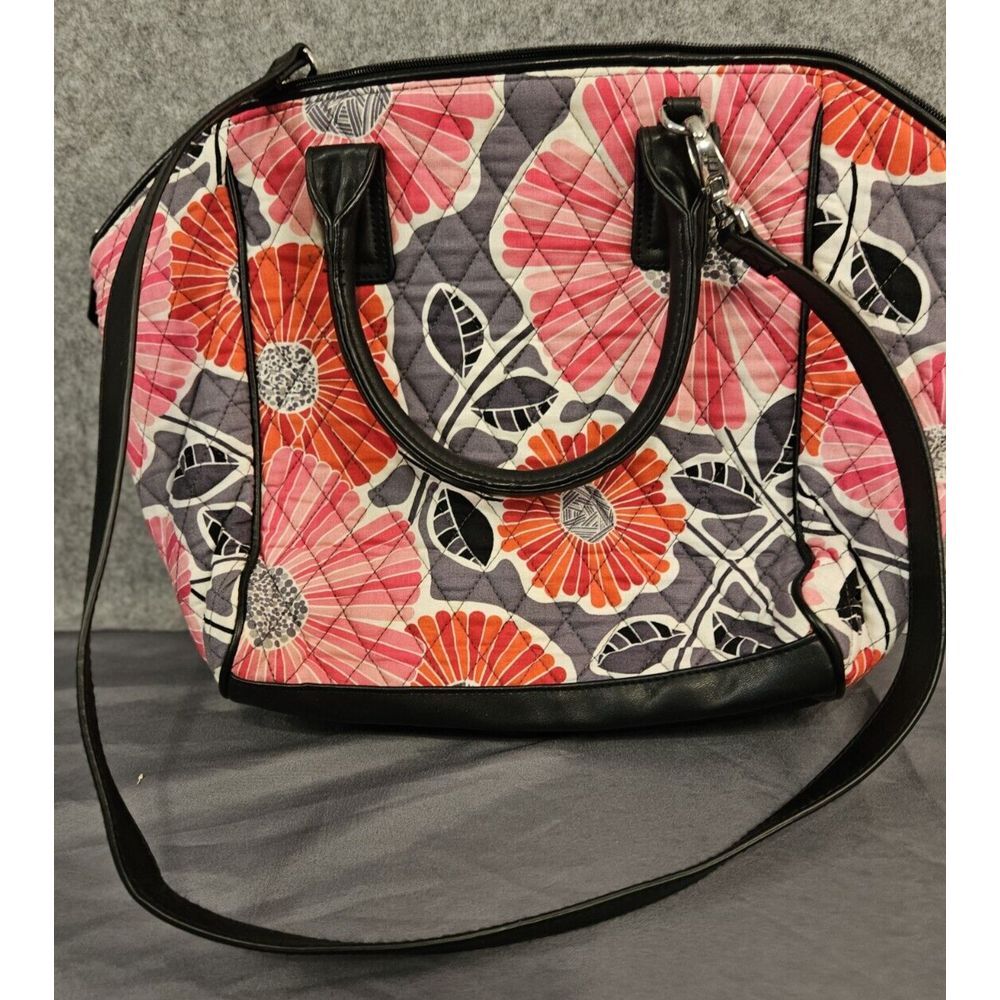 Vera Bradley Purse Handbag‎ Cheery Blossoms retired pattern 15 In tote handles